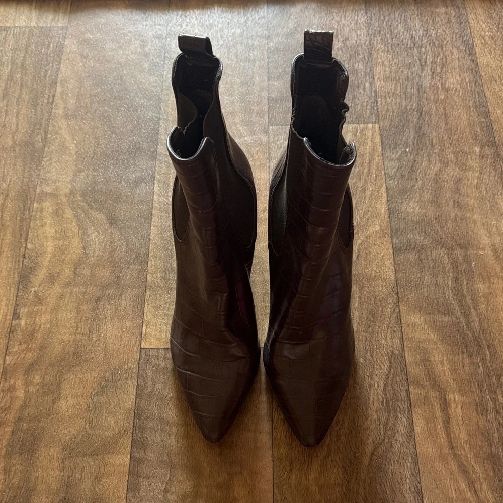 Croc-Embossed Chelsea Booties - Picture 2 of 2